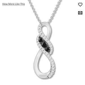 Black diamond infinity necklace